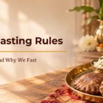 Navratri fasting rules vrat thali with kuttu puri, samak rice and fruit