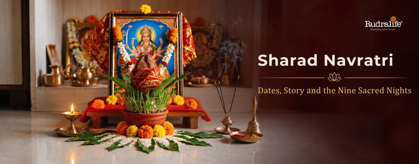 Ghatasthapana kalash and Durga idol for Sharad Navratri 2026