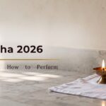 Shraddha setup with diya, kalash and ancestor's photograph for Pitru Paksha 2026