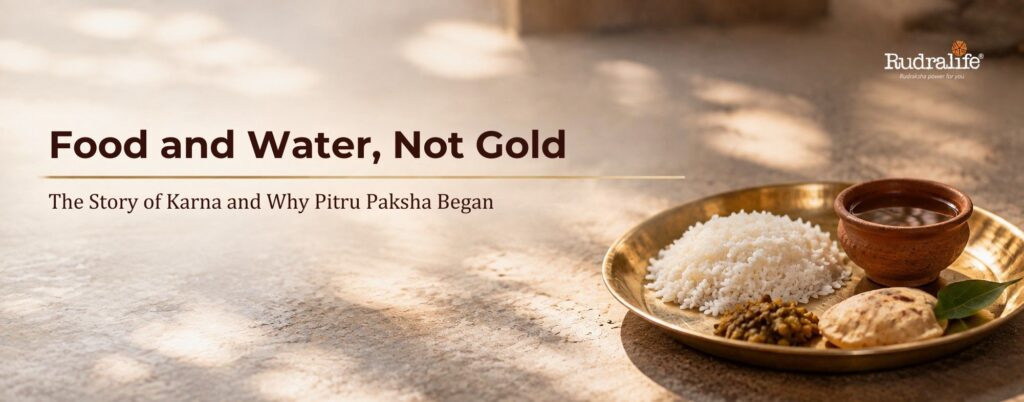 Shraddha meal offered to ancestors, from the Pitru Paksha stories of Karna