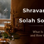 Jalabhishek offered to a Shivling with Bilva leaves during Solah Somvar Vrat
