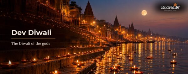 Dev Diwali 2026 on the Varanasi ghats, lakhs of diyas glowing along the Ganga under the Kartik full moon