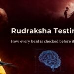 Rudraksha testing explained by Dr. Tanay Seetha on the Rudralife podcast, with a bead under a lab microscope