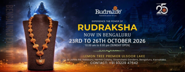 Rudraksha exhibition in Bengaluru at Lemon Tree Premier, Ulsoor Lake, 23 to 26 October 2026