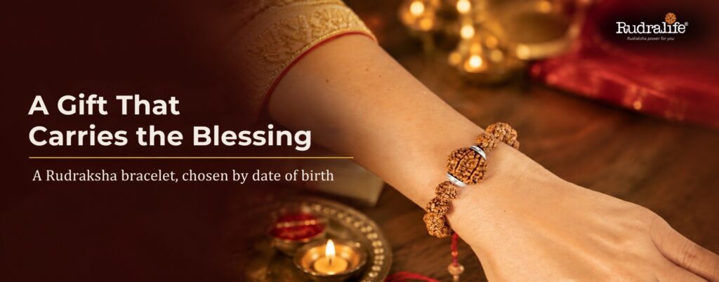 Rudraksha bracelet as a Bhai Dooj 2026 gift, chosen through a date-of-birth analysis