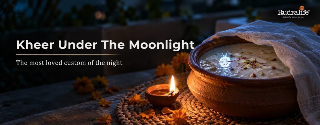 Kheer left under the full moon on Kojagari Purnima night